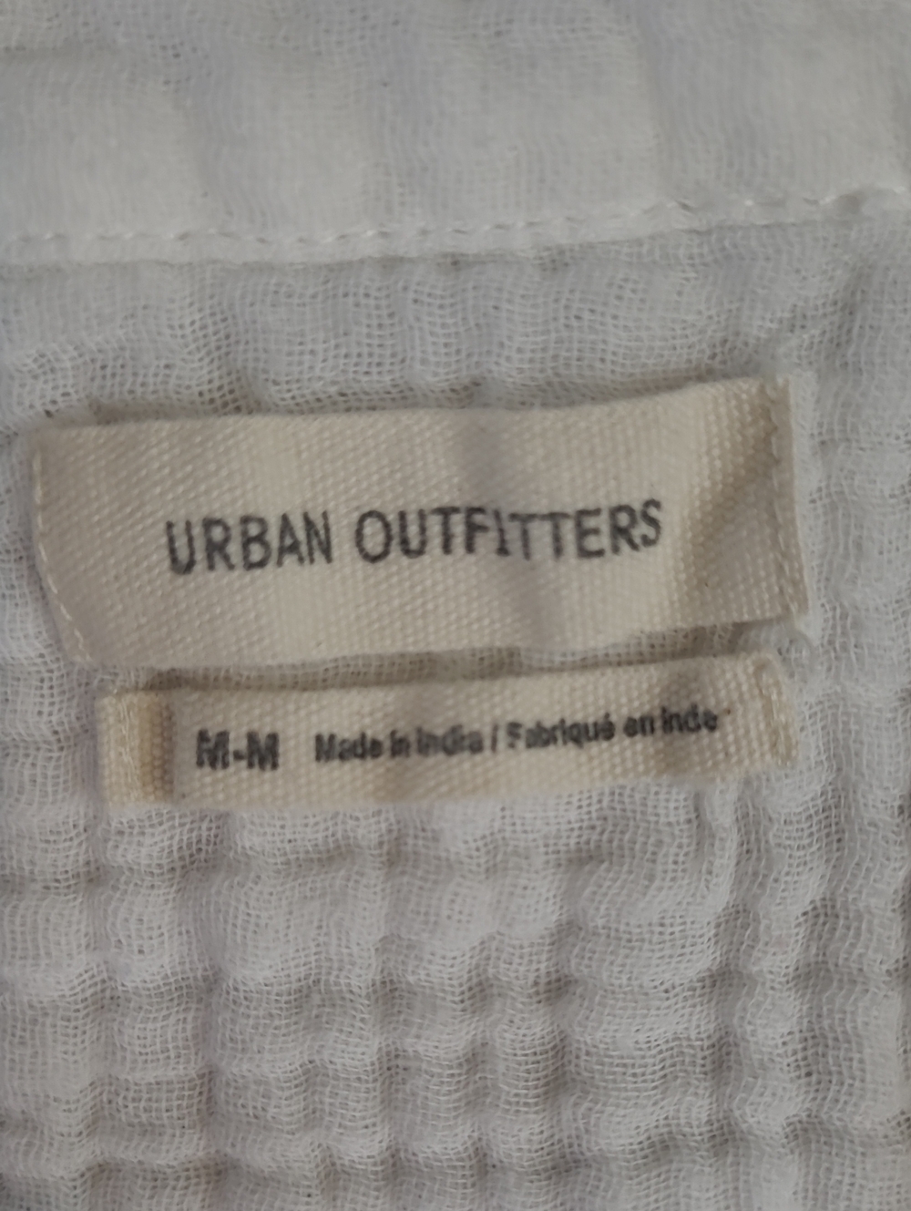 Urban Outfiters White 2ps Set Lightweight Beachy Vacation Gauze 100% Cotton Med - Picture 5 of 14